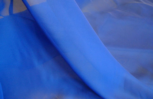 kornblå polyester chiffong